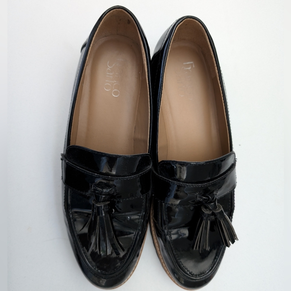 Franco Sarto patent loafers